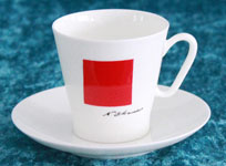 Espressokopp av Malevich "Röd kvadrat"